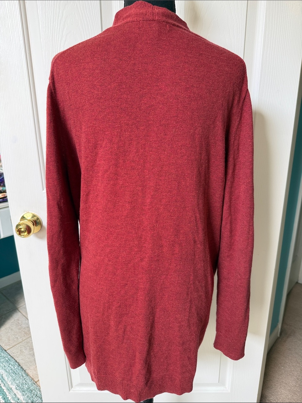 GAP Open-Front Cardigan - Rust Red Perfect For Fall - Picture 6 of 6